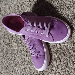 Hand dyed slip on canvas shoes